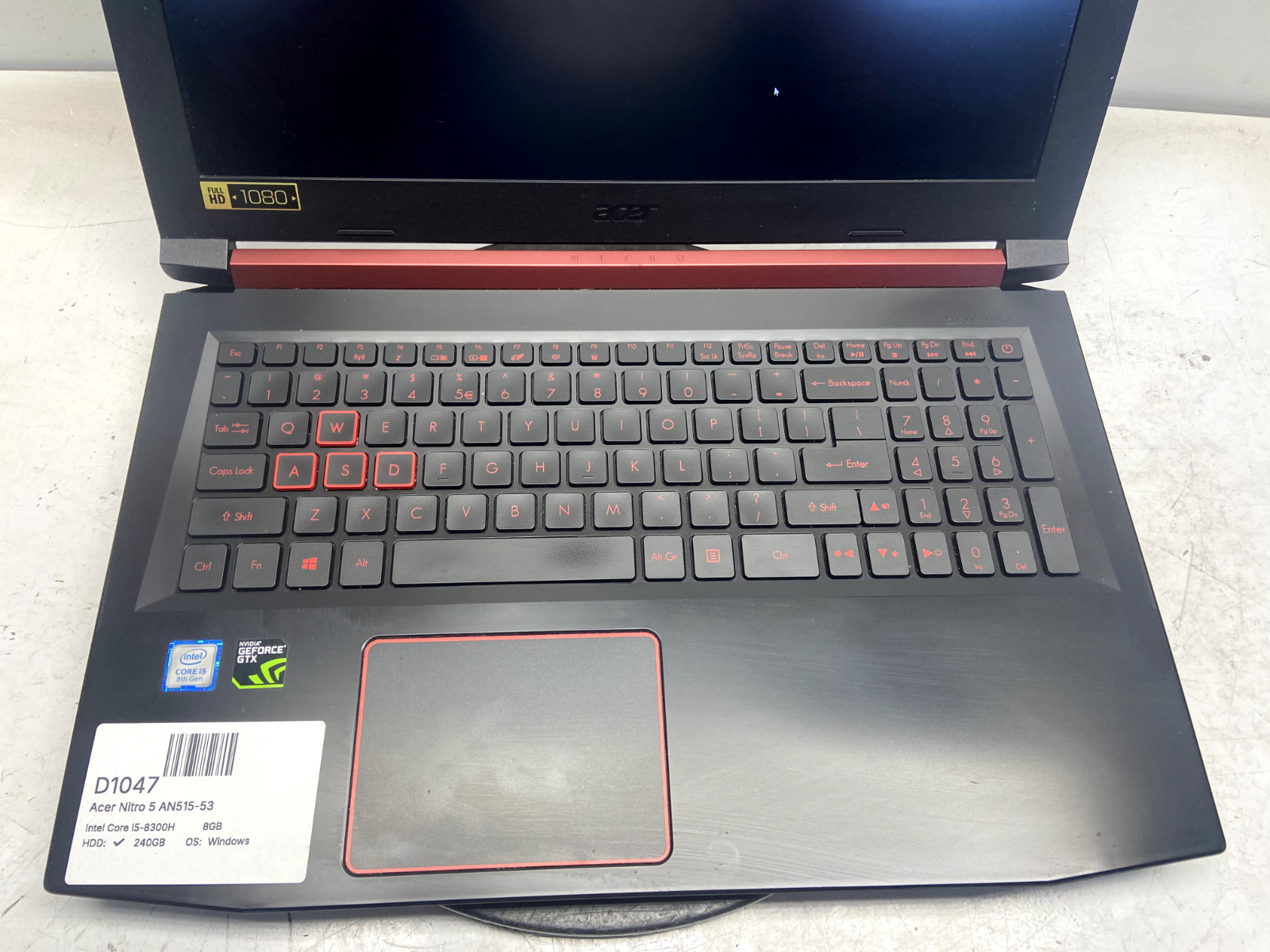 Acer Nitro 5 AN515-53 i5-8300H 2.3GHz 8GB 240GB SSD Windows 11 GTX 1050 4GB