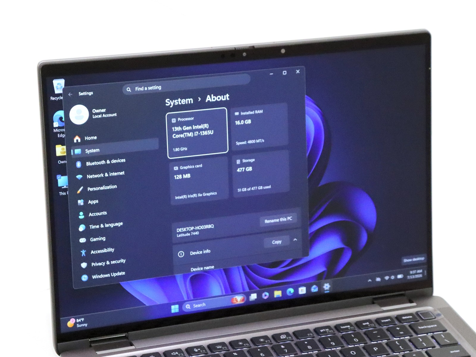 Dell Latitude 7440 14.0″ Touch i7-1365U 16GB 512GB NVMe W11P + ProSupport Plus