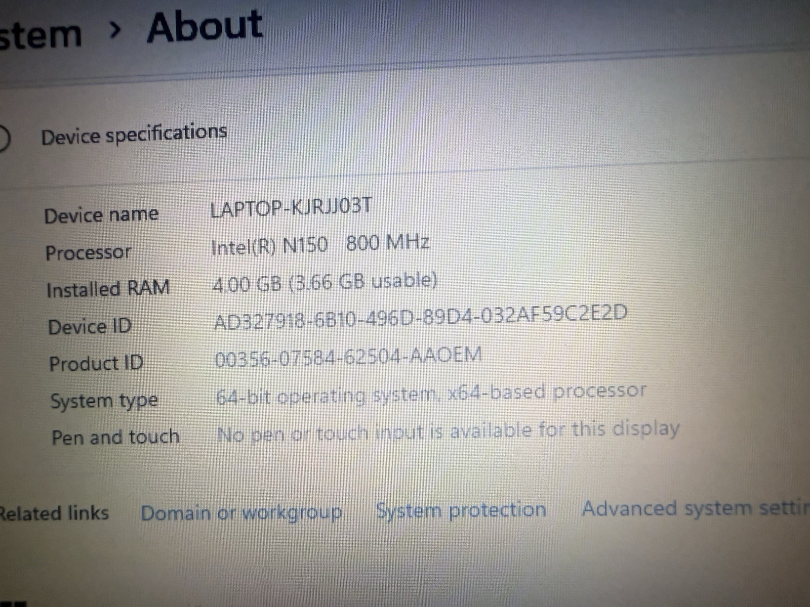 HP 14” HD Laptop, Intel Processor N150, 4GB RAM, 128GB UFS, Windows 11 in S Mode
