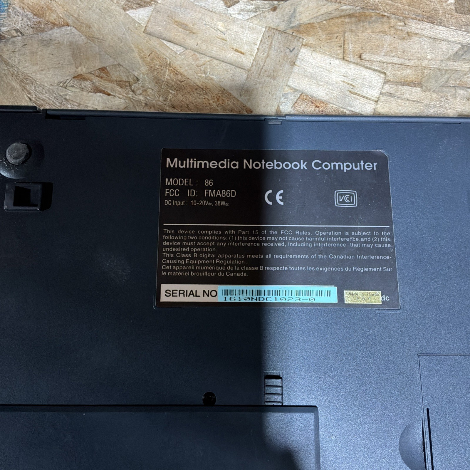 Rare Sager Clevo Model 86 Notebook Computer Vintage Laptop Untested No HD C318
