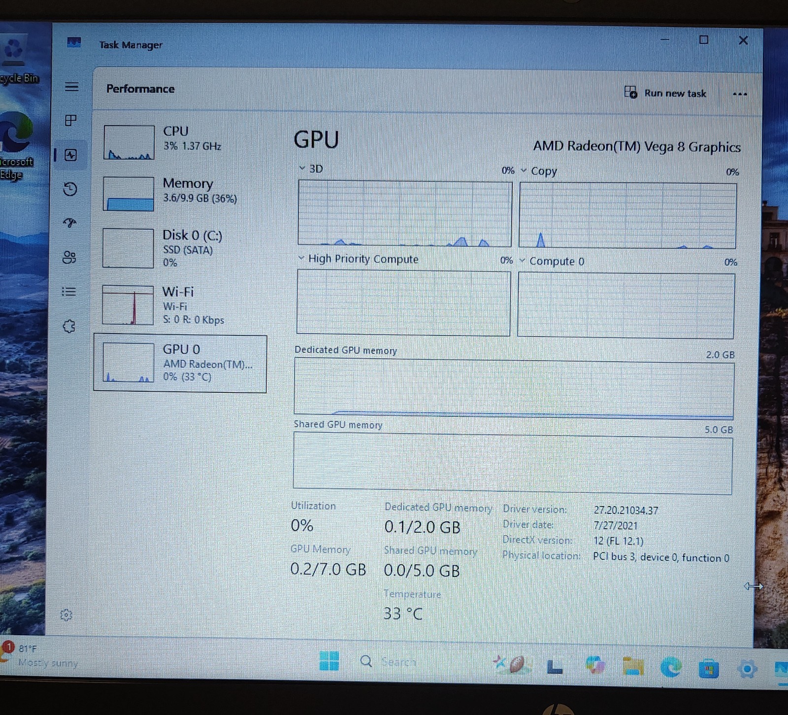 HP 15.6″ Touch Laptop with DVD-RW RYZEN 5 3500U 240GB SSD 12GB RAM Win 11 Copper