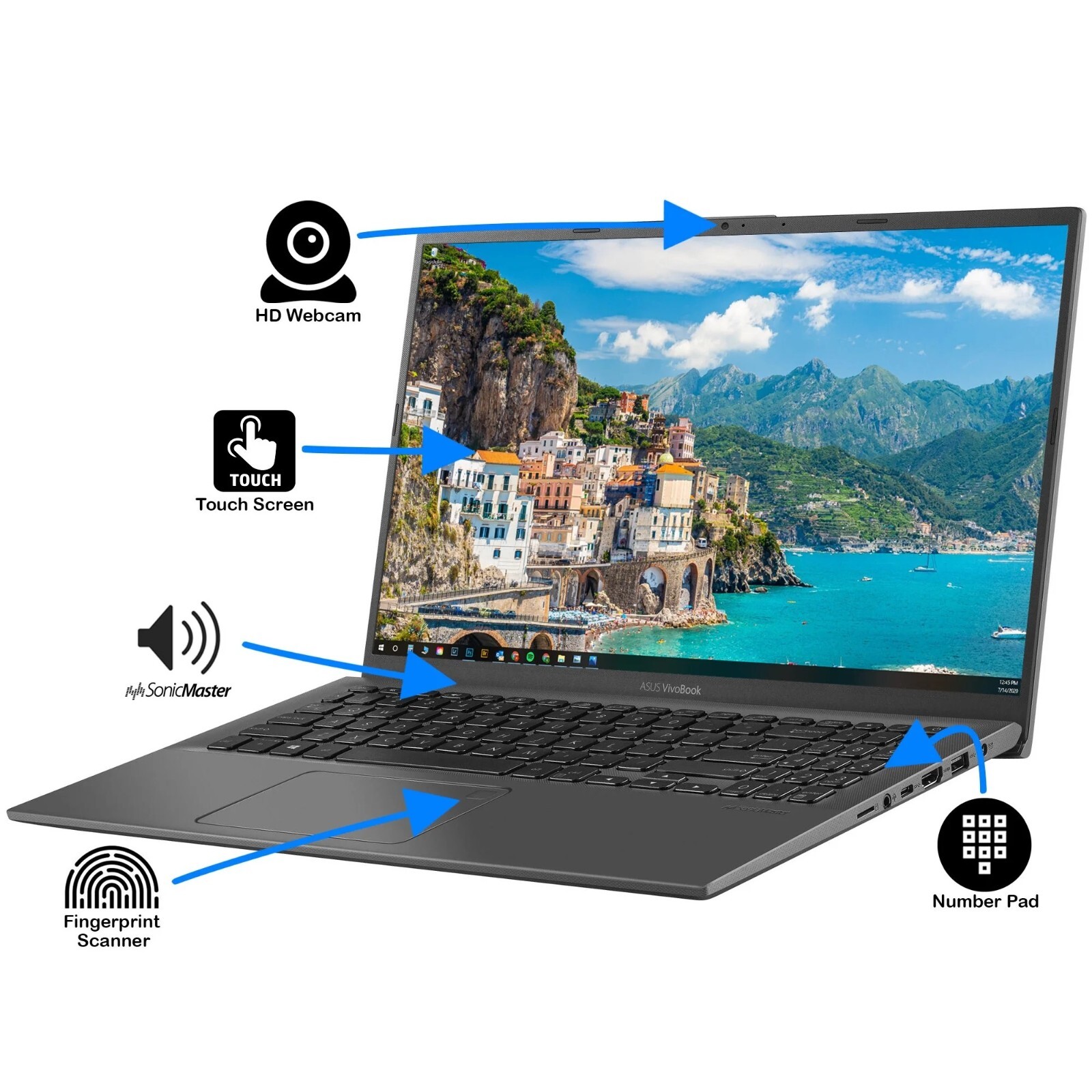 ASUS VivoBook 15.6″ FHD Touchscreen Laptop Intel i5-1035G1 20GB RAM 512GB WIN10H