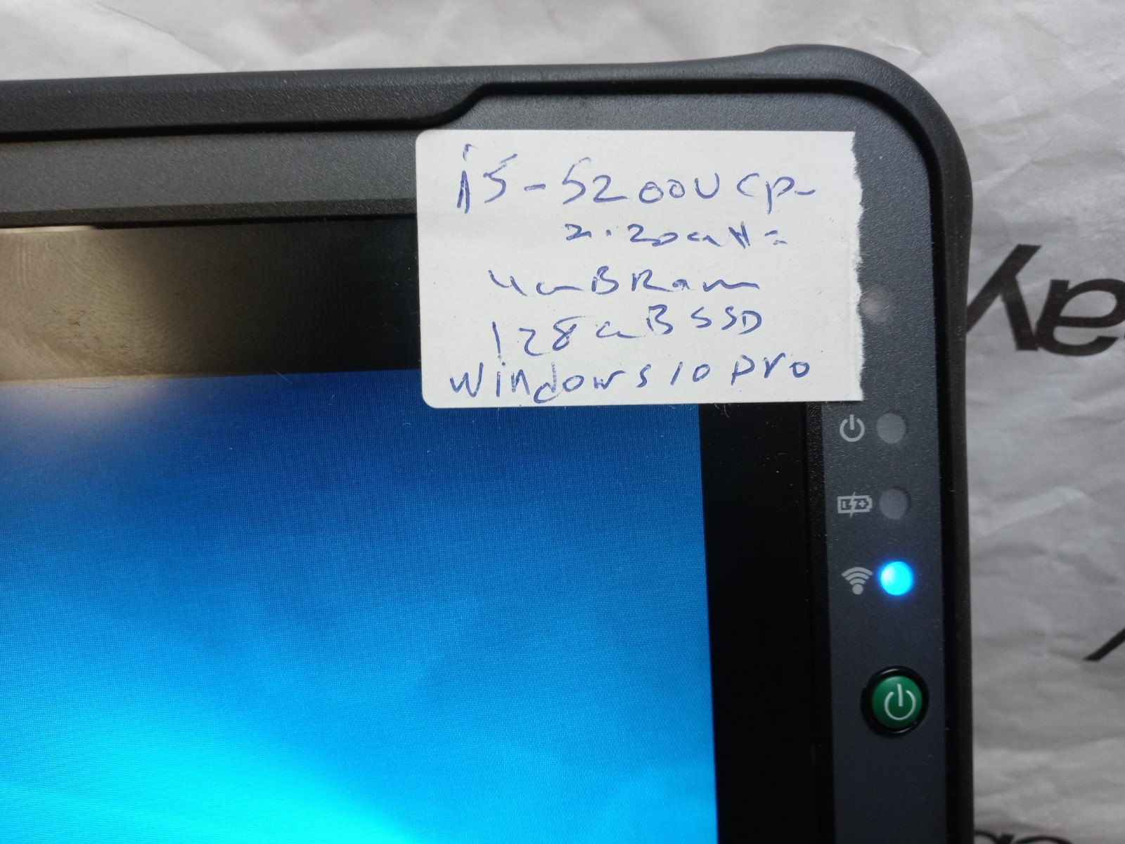 Getac V110 i5-5200U 2.2ghz 128GB SSD 4GB RAM Touch Screen Win10 Pro NO CHARGER