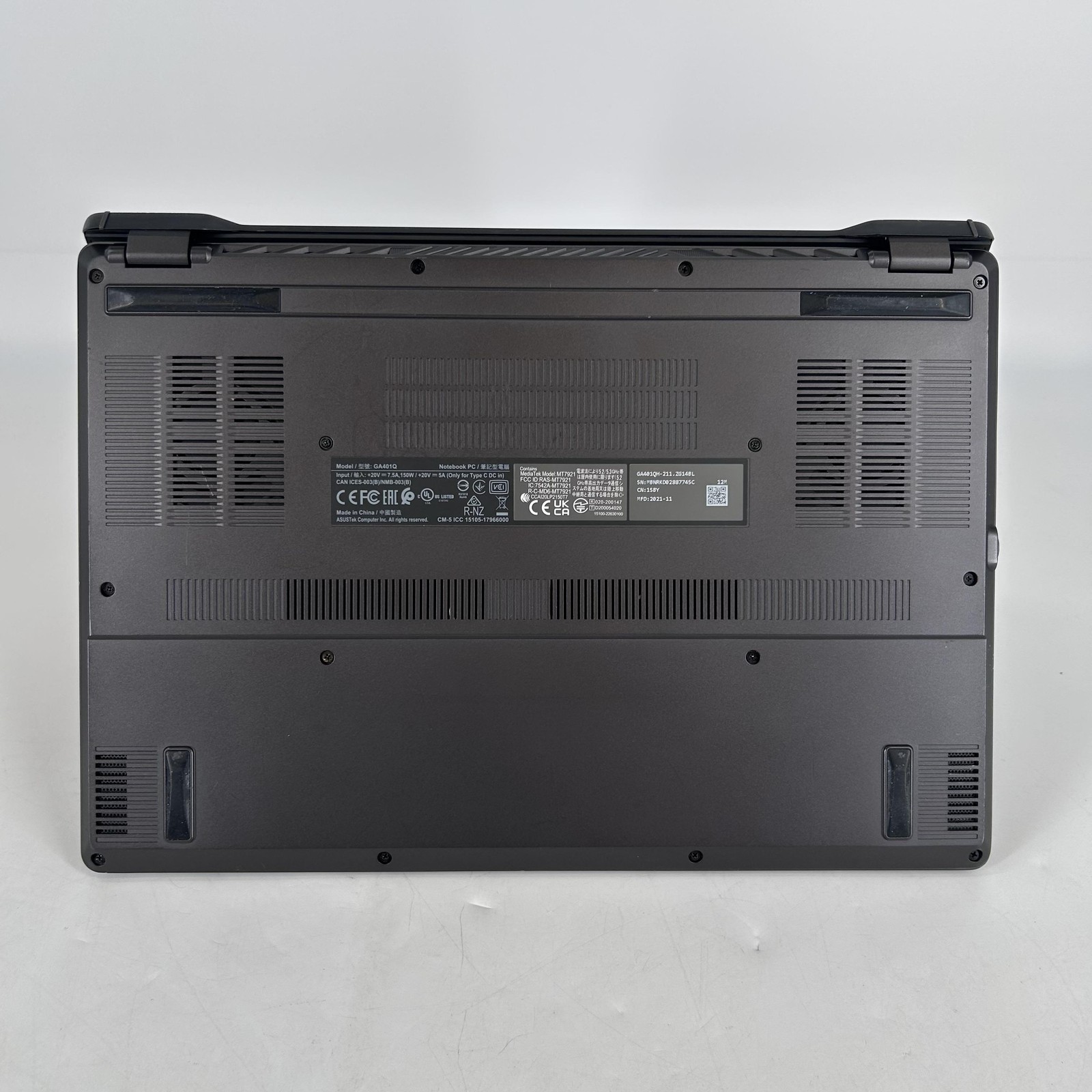 Asus ROG Zephyrus G14 GA401 14 FHD 3.2 GHz Ryzen 7 5800HS 16GB 512GB GTX 1650