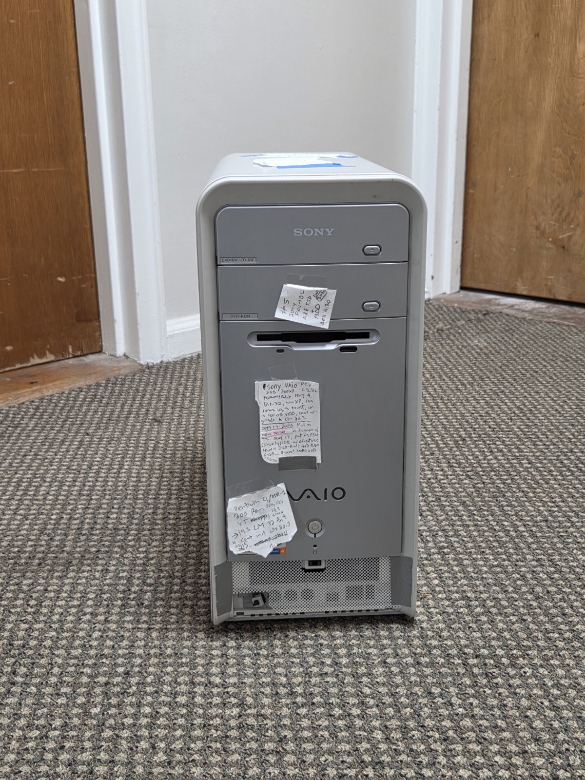 Sony Vaio PCV-12v With Dell 3020 Optiplex Mobo Plus 4130 CPU 3.4 Ghz, 240 SSD