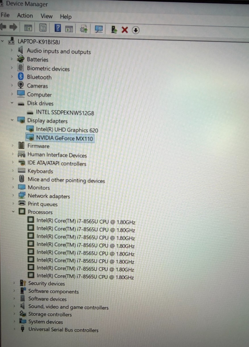 ASUSPRO P3540F 15.6″ FHD Intel 8th Gen 12/16GB 512GB SSD Windows 11 Pro EN-FR KB