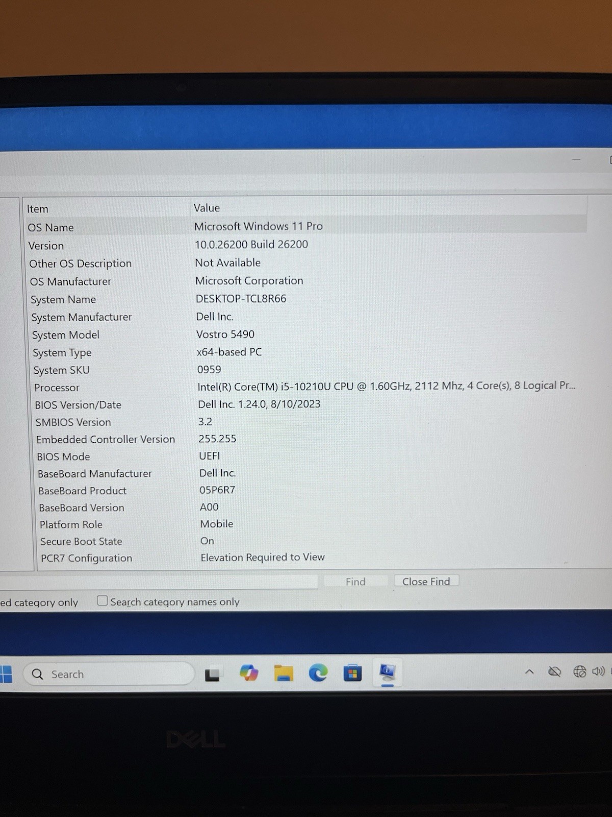 Dell Vostro 5490 i5-10210U 1.60GHz 8/256GB Win11P UHD 14″ 1920x1080x60Hz #80G