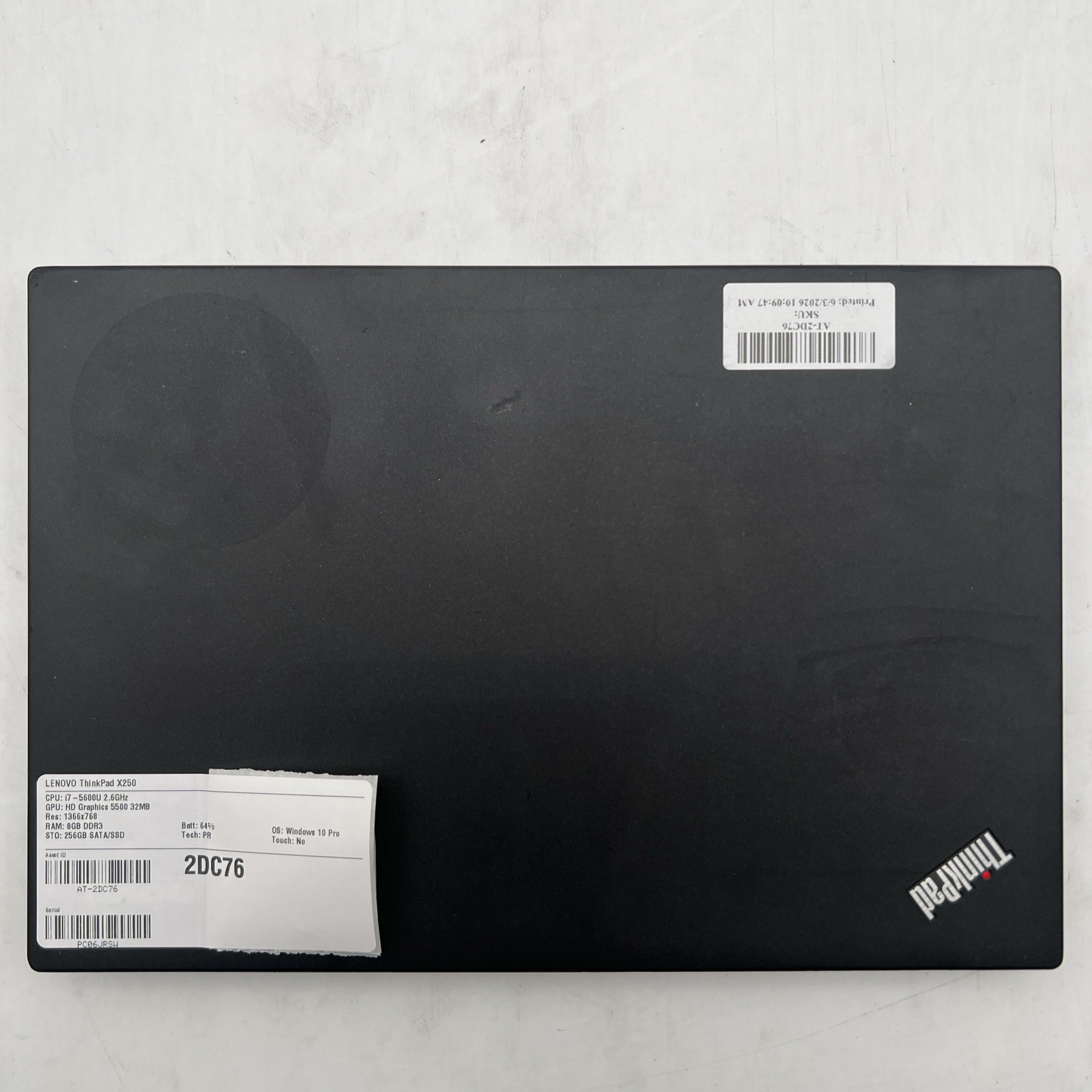 Lenovo ThinkPad X250 Laptop i7-5600U 2.60GHz 8GB RAM 256GB SSD Win10P
