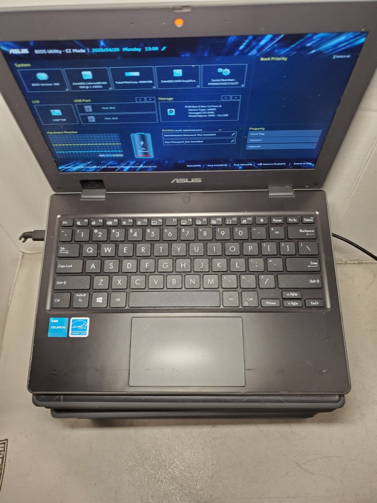 Lot of 10 ASUS BR1100CK 11.6″ Intel N4500 4GB RAM 128GB SSD NO OS! #69