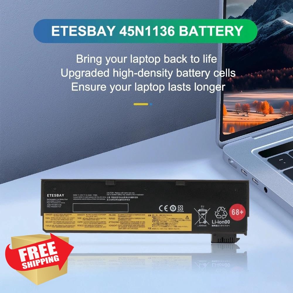 Lenovo ThinkPad X240 X250 X260 X270 Laptop Battery 68+