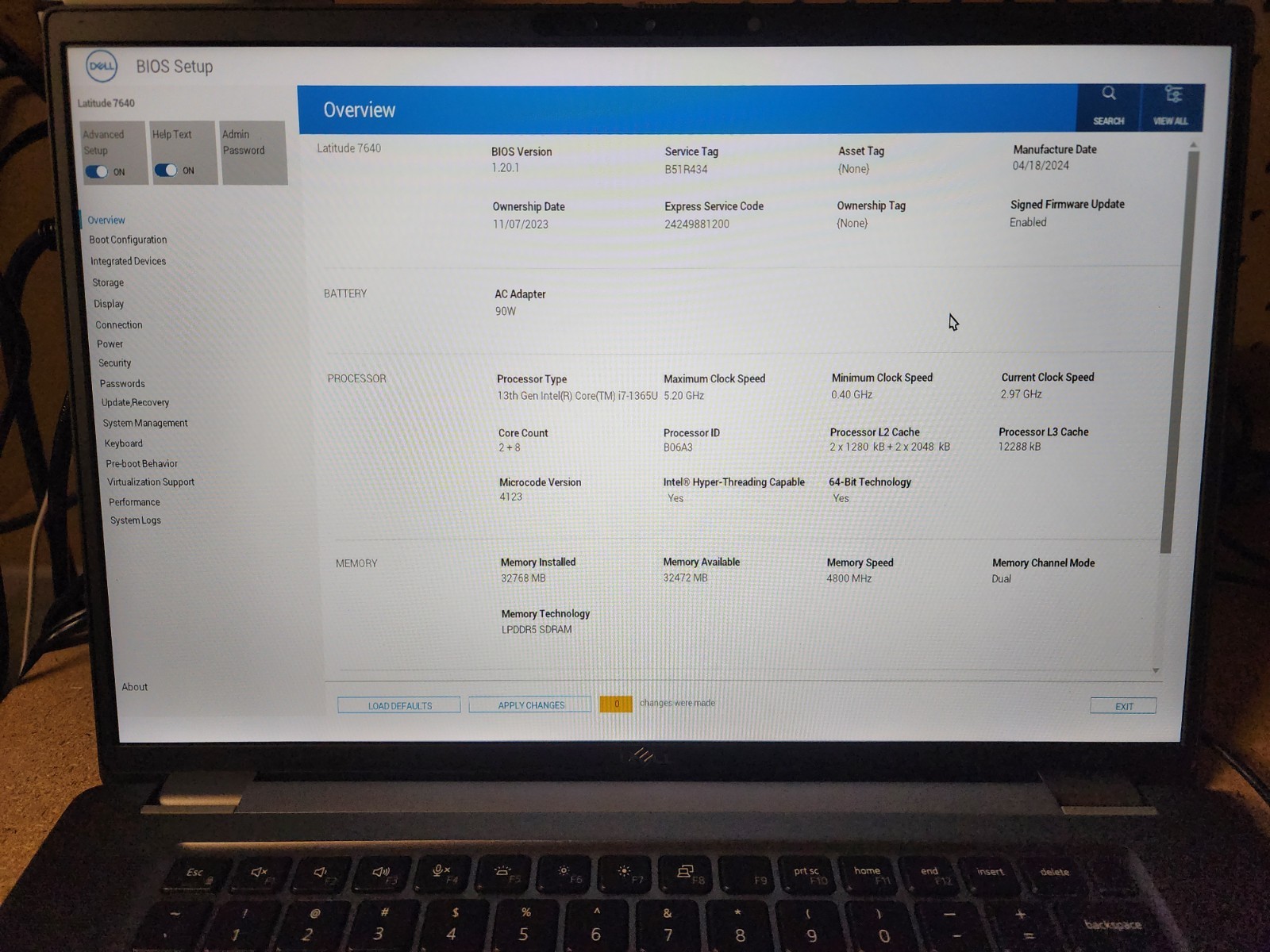 Dell Latitude 7640 16″ Core i7-1365U 32GB RAM No HDD/OS/Batt See Desc | Parts