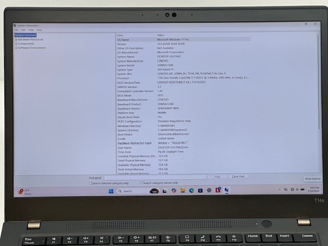 Lenovo ThinkPad T14s Gen 2 14″ Touch i7-1185G7 16GB 512GB LTE 40AS0090US DOCK