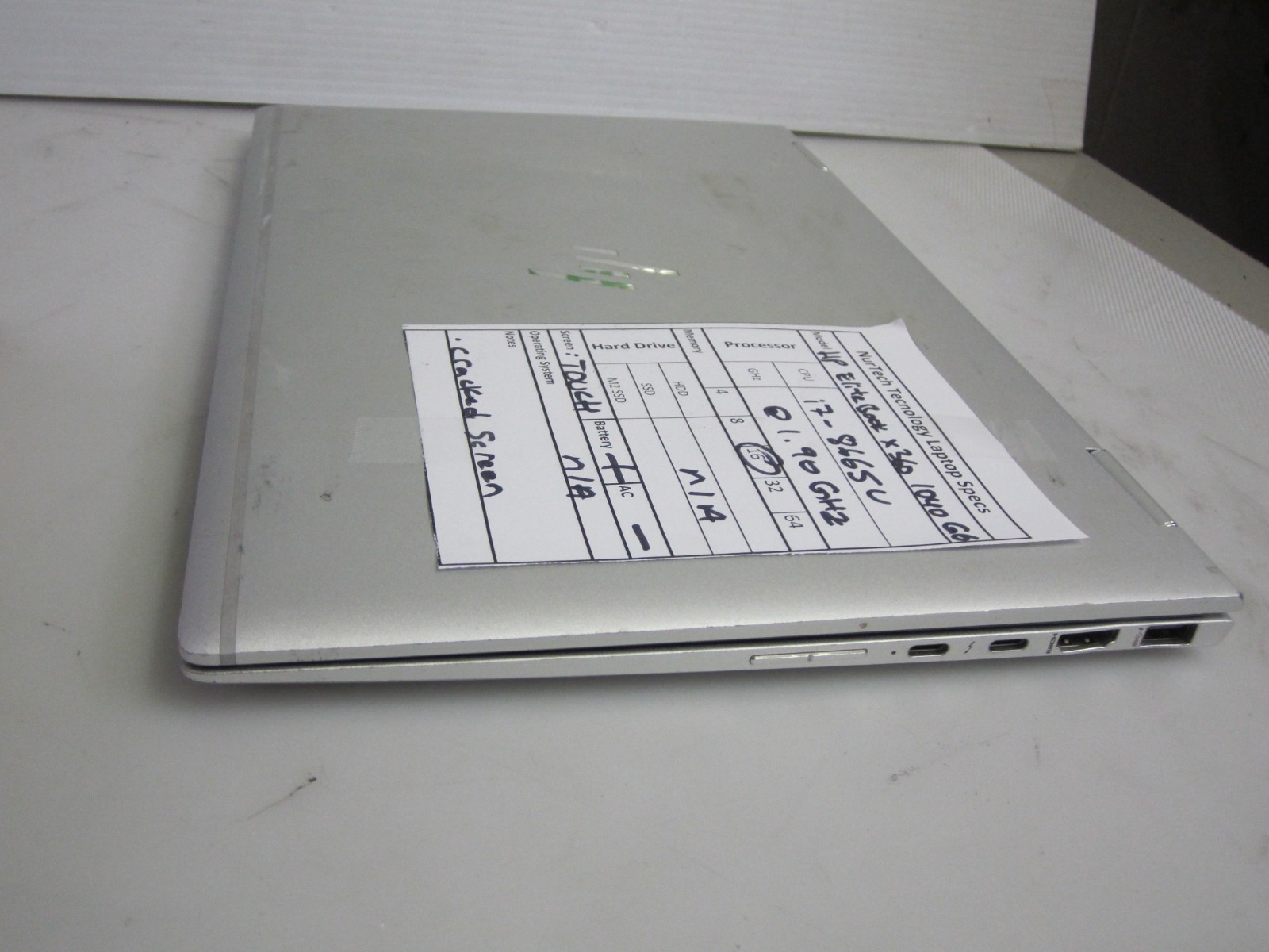 HP EliteBook X360 1040 G6 i78665U 1.90GHZ 16GB NO HDD/AC/OS TOUCH LAPTOP READ