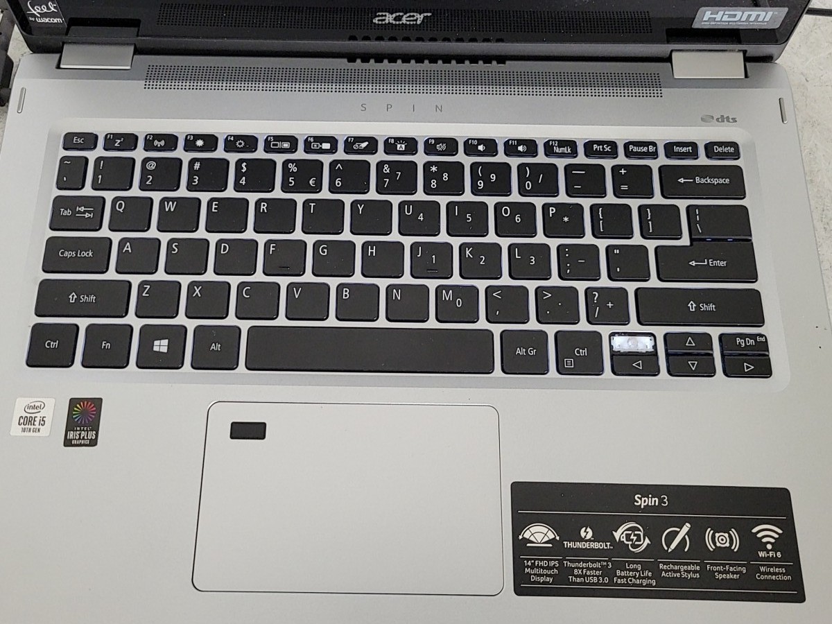 ACER Spin 3 N19W2 Laptop Core I5-1035G4 8GB SEE NOTES
