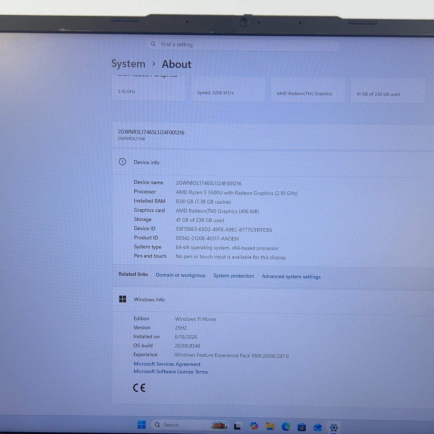 Gateway Laptop GWNR5L1746 17.3″ Ryzen 5 5500U 2.1GHz 8GB RAM 256GB SSD