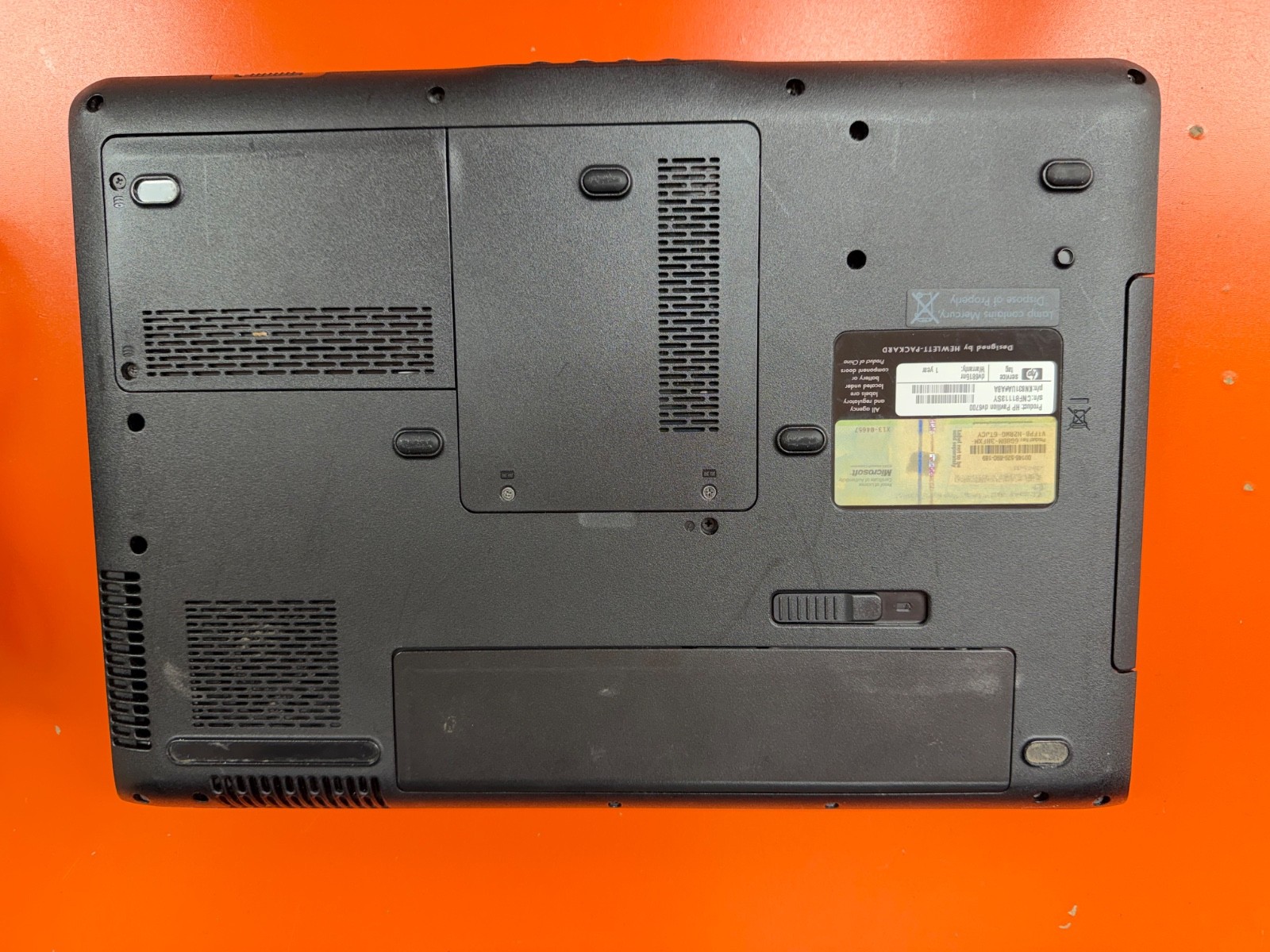 HP Pavillion dv6000 Entertainment Laptop Turion 64×2 Win 10 -Missing keyboard