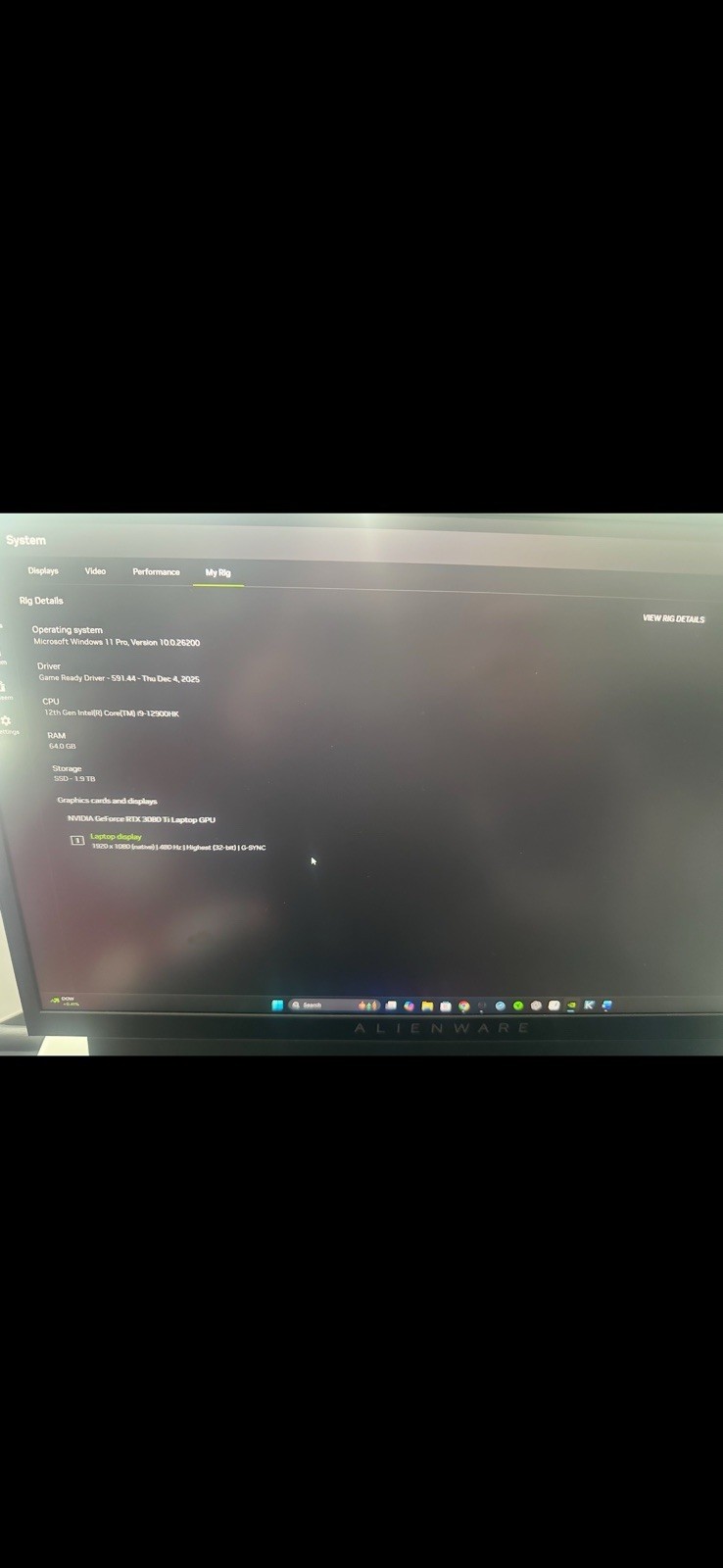 Alienware x17 R2 480hz i9-12900HK 64gb Ram 2tb SSD 3080ti