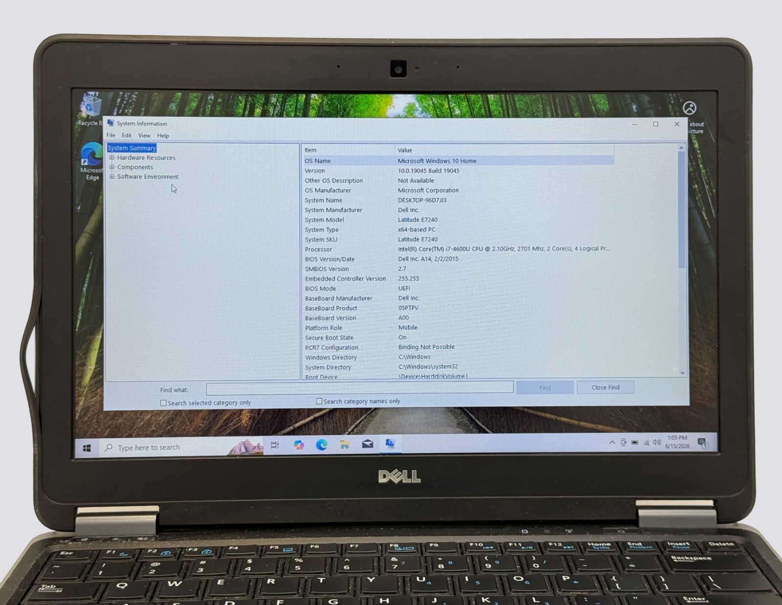 Dell Latitude E7240 i7-4600u 2.1GHz 8GB RAM 128GB SSD Win 10 Home