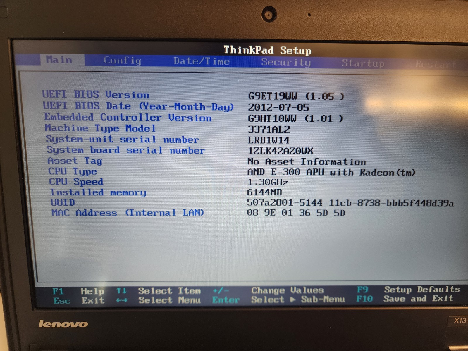 Lenovo ThinkPad X Series X131e 11.6″ LED Notebook Amd E-300 6GB RAM