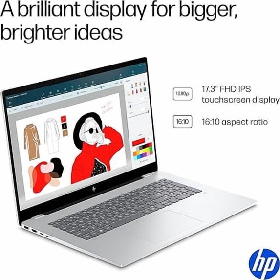 HP OmniBook X Laptop Computer 17.3″ FHD Touch Screen Intel Core Ultra 7 16 GB