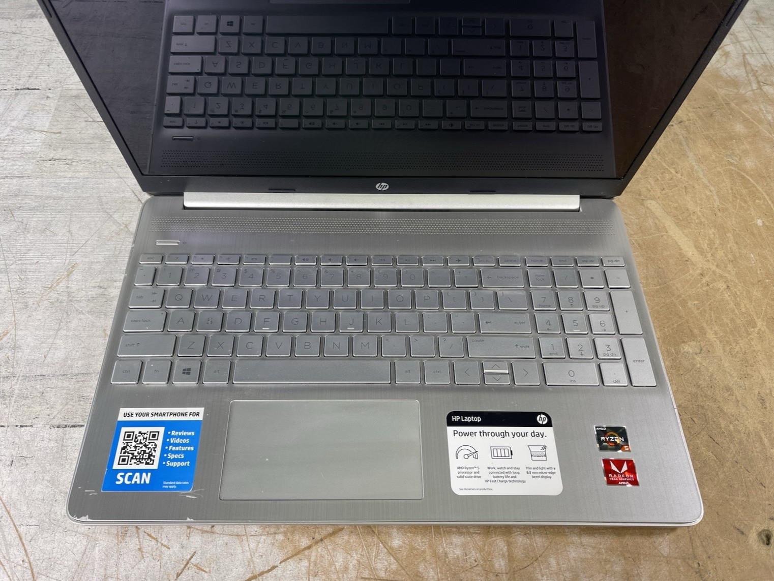 HP LAPTOP 15-EF0023DX RYZEN 5 3500U @ 2.10GHz, 4GB RAM, NO HDD/OS