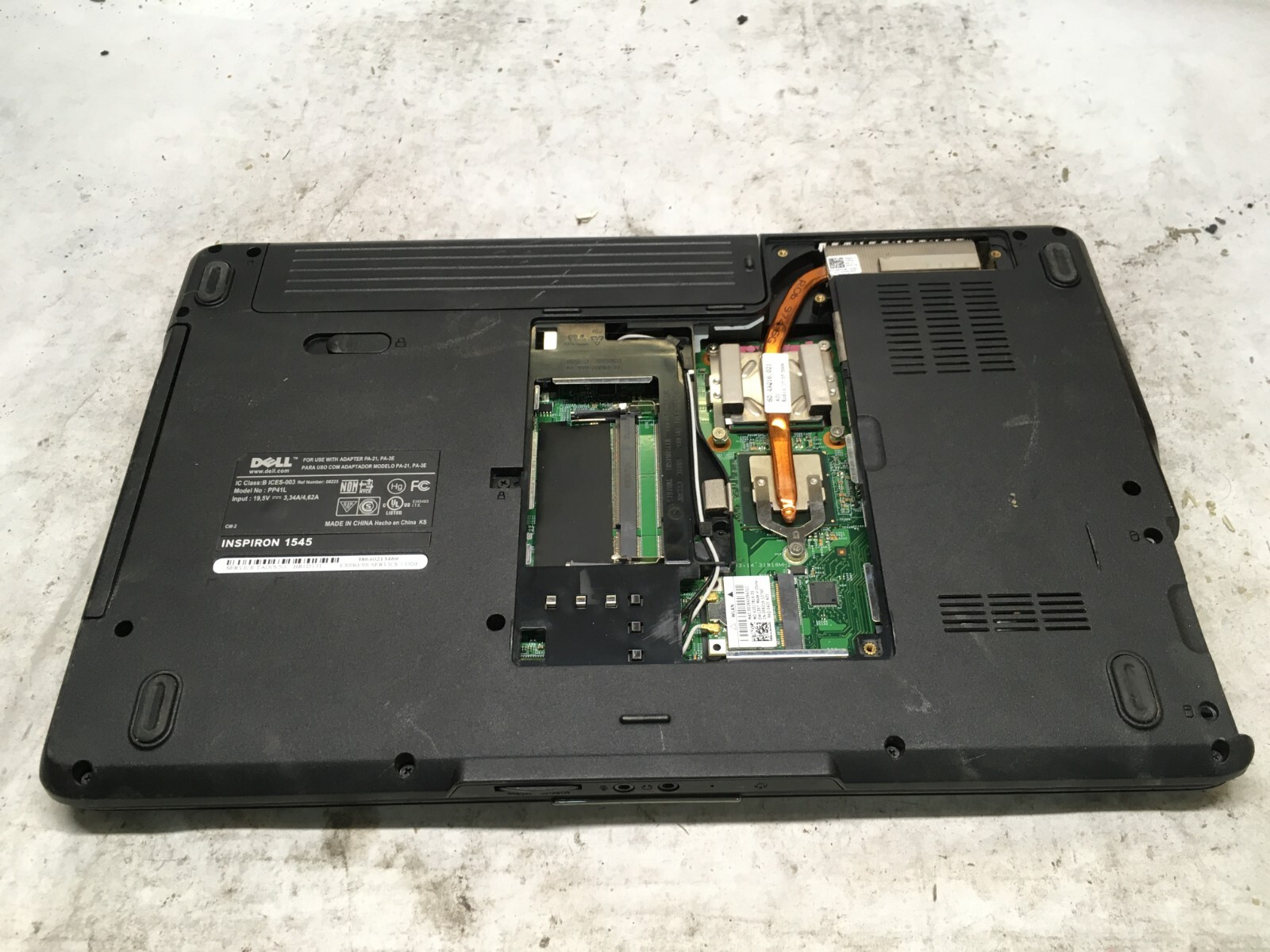 Dell Inspiron 1545 15″ (AS IS) Intel Celeron 900 @ 2.2 GHz – JZ