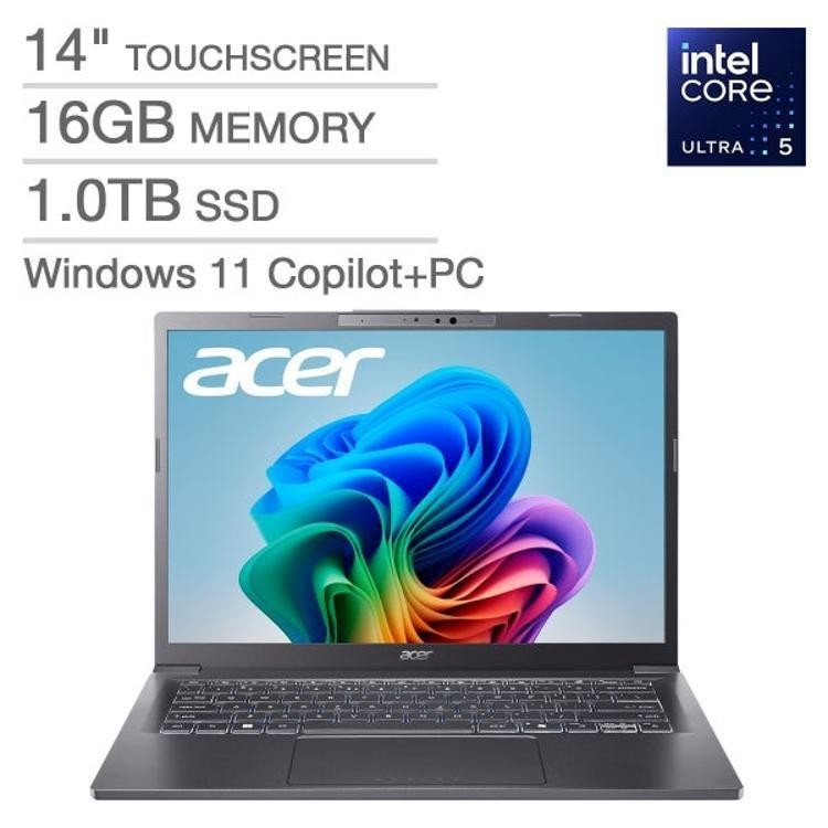 Acer Aspire 14″ Laptop WUXGA Intel Core Ultra 5 16GB RAM 1TB SSD ARC Refurbished