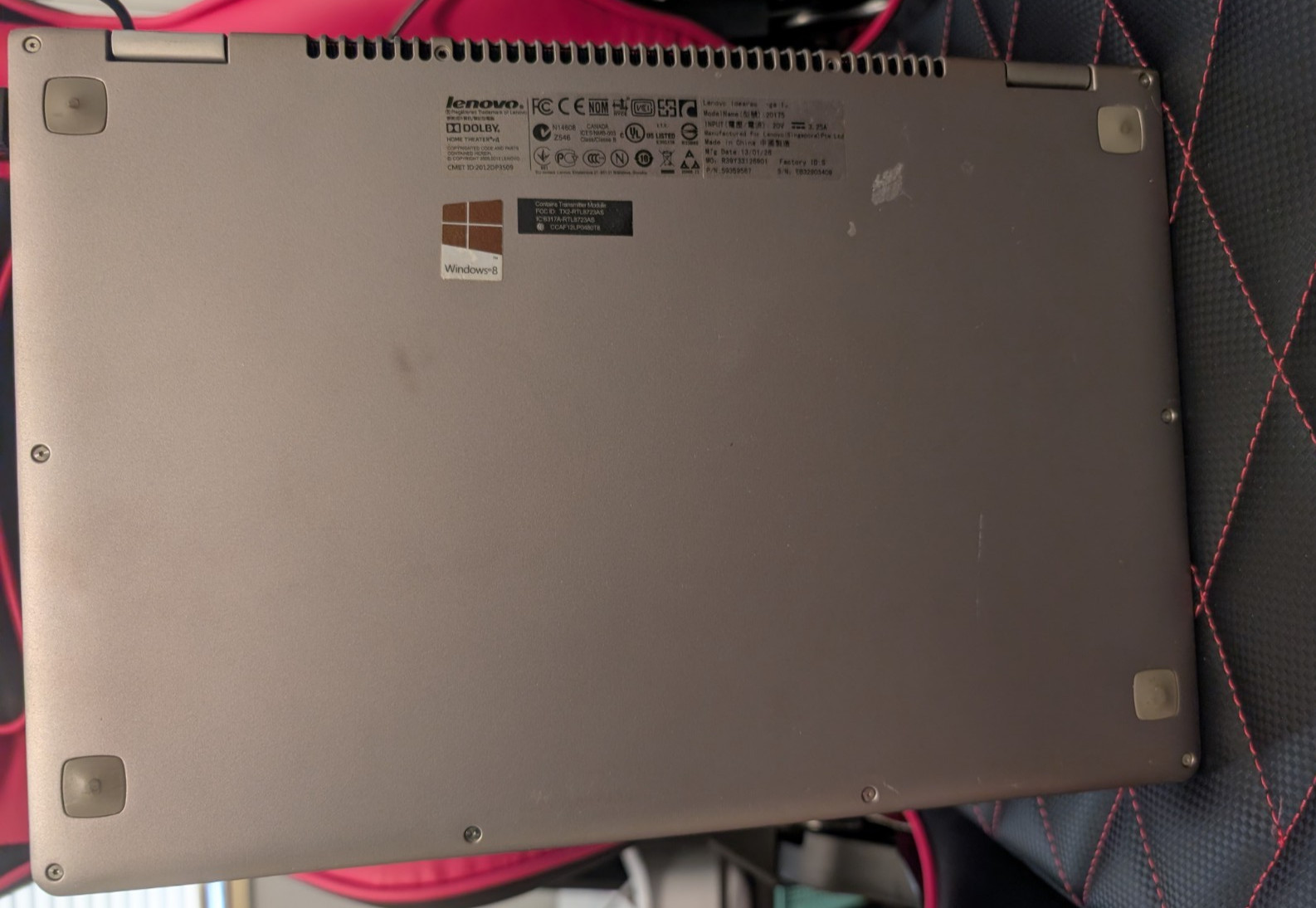 Lenovo Ideapad Yoga 13″ Touch Laptop Core i5 8GB RAM 256 + 128GB SSD Win 10 Home