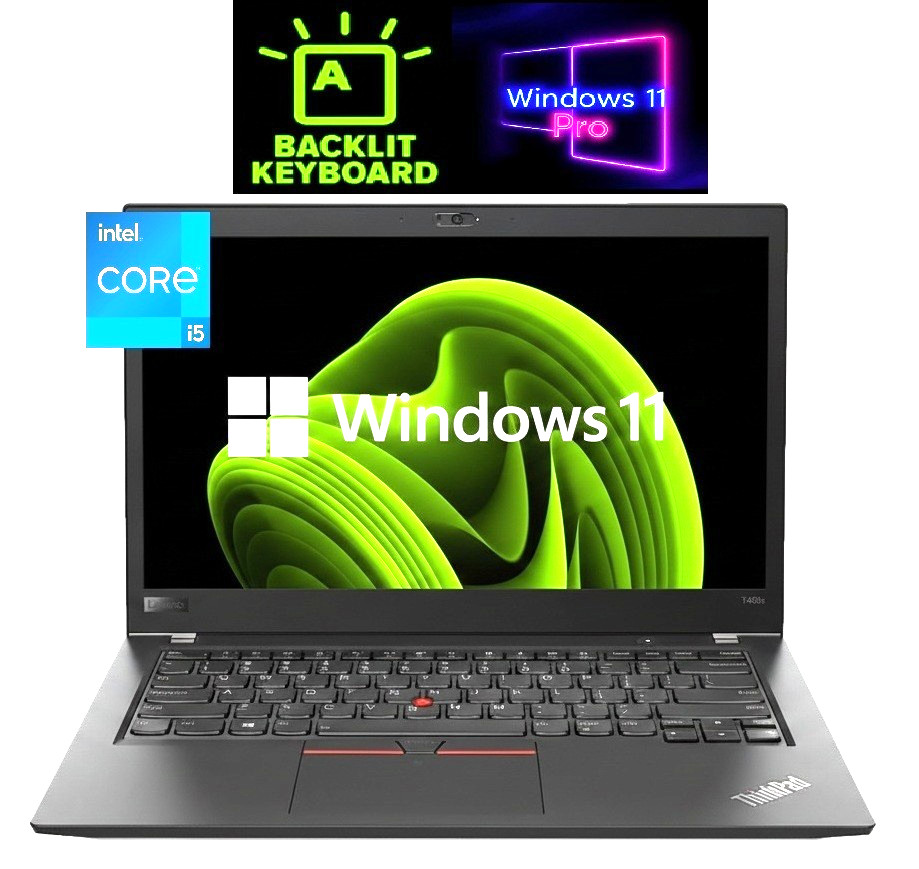 🔥14″ Lenovo ThinkPad Laptop PC: Backlit Keyboard! FHD 1080P! Windows 11 Pro!🔥