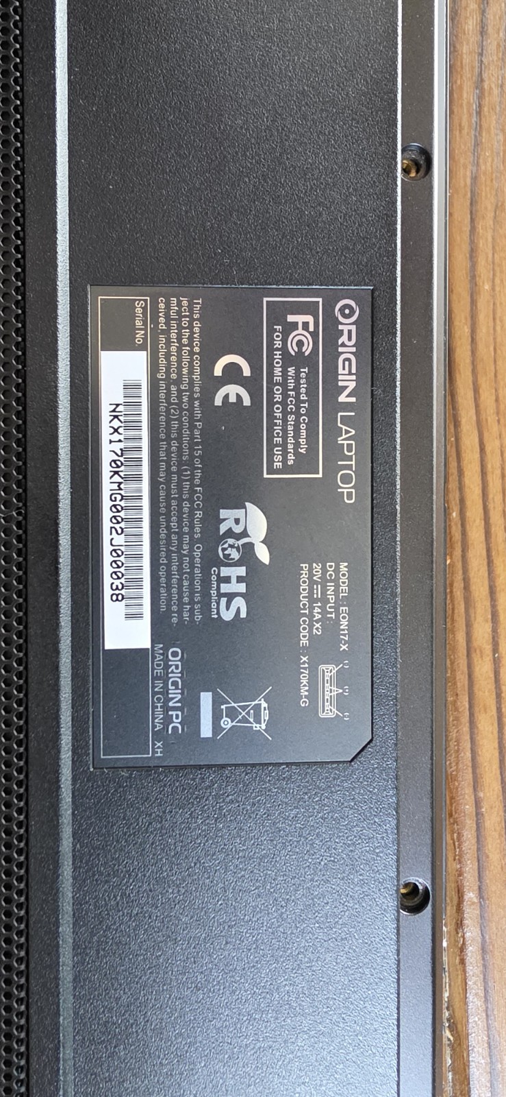 ORIGIN PC EON17-X 17.3″ 144Hz i9-11900K 2.50GHz RTX 3080
