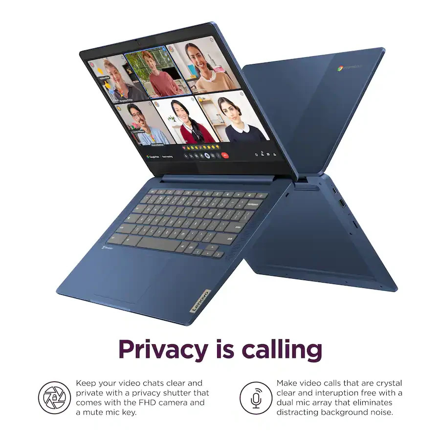 Lenovo IdeaPad Slim 3 Chromebook 14″ FHD MediaTek 8-Core 4GB 64GB Abyss Blue