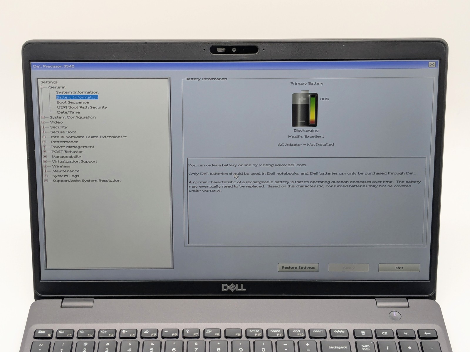 Dell Precision 3540 15″ FHD I5-8365U 1TB 16GB W11P AMD Radeon Pro WX 2100