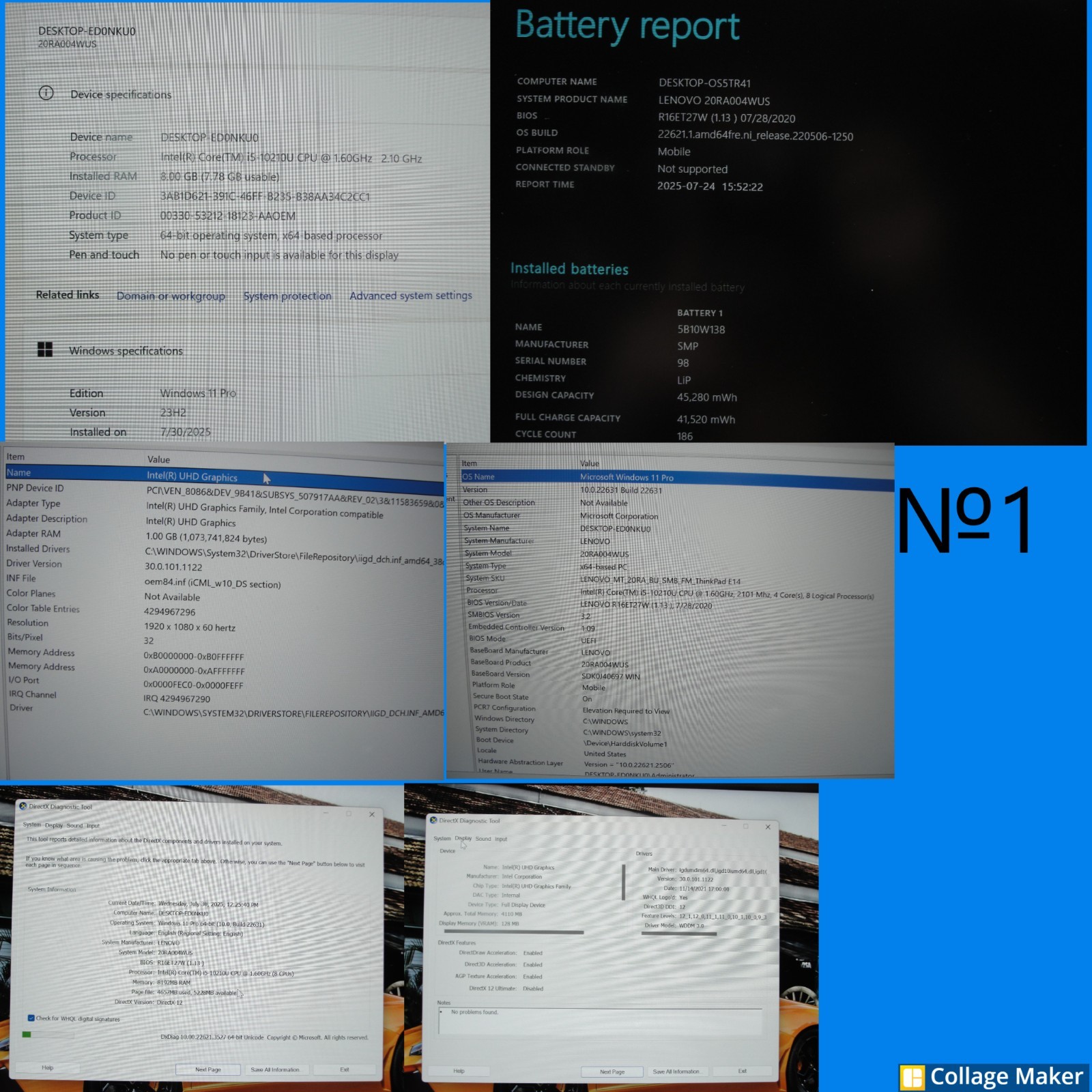 Lenovo ThinkPad E14 14”FHD Intel Core i5-10210U 1.6GHz 8GB HDD Reset 1TB+Charger