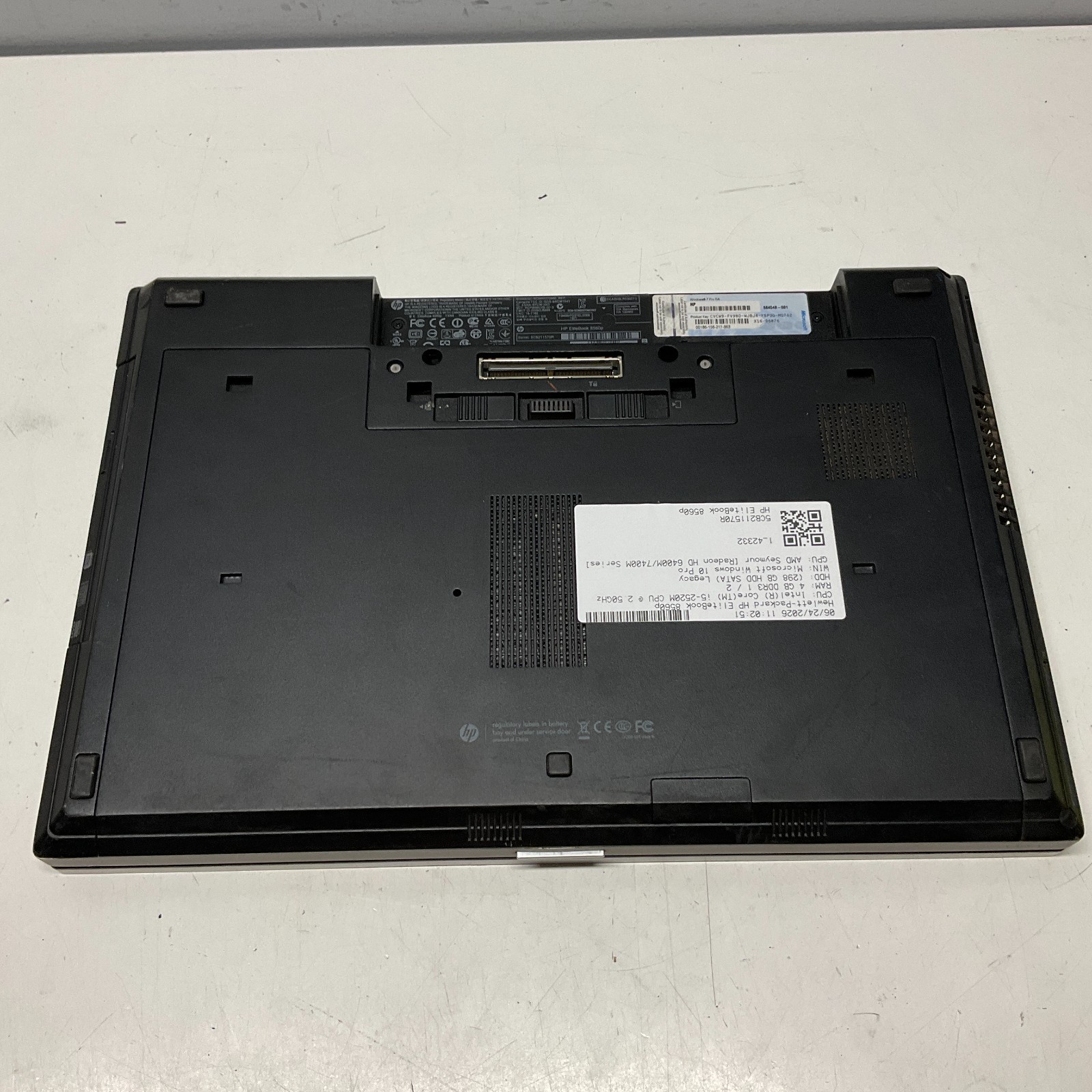 HP EliteBook 8560p 15.6″ Intel Core i5 2520M 2.50GHz 4GB RAM 320GB HDD NO BATT