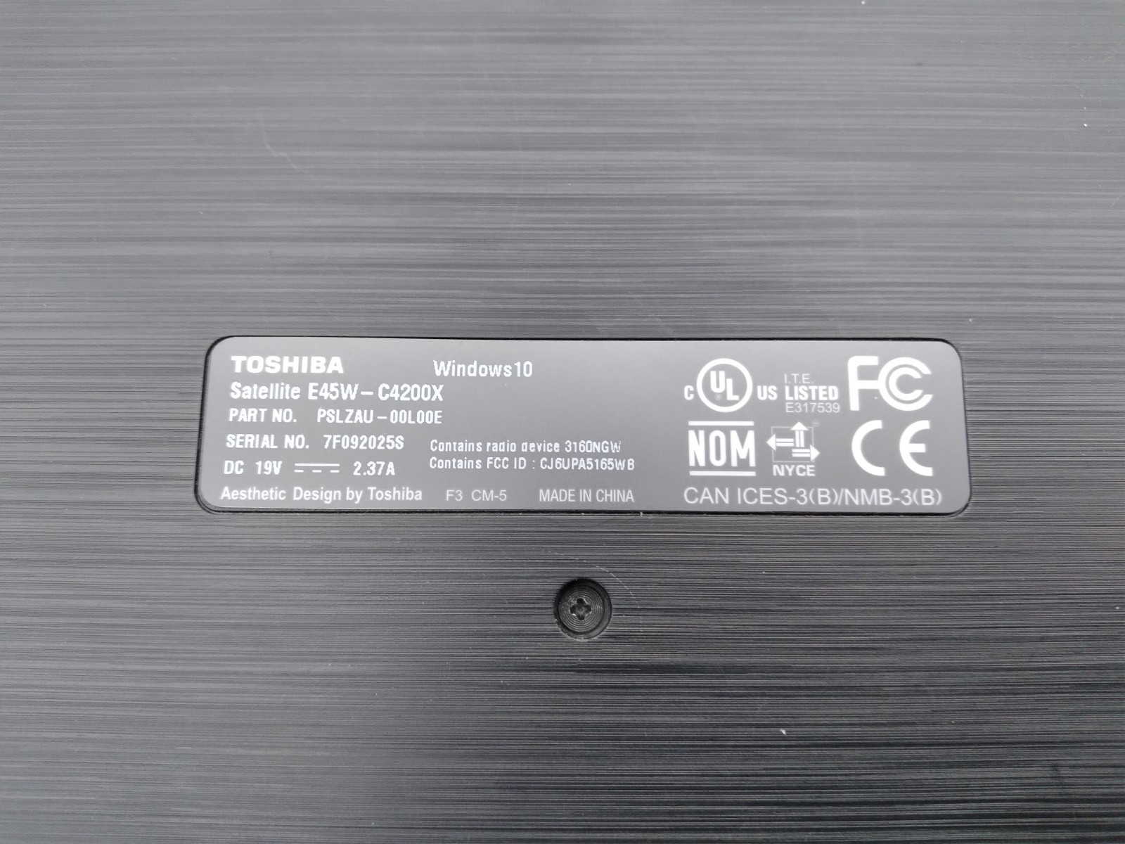 Toshiba Satellite E45W Touch* | Intel i3-5015u @ 2.1Ghz 6GB RAM 320GB HDD Win11P