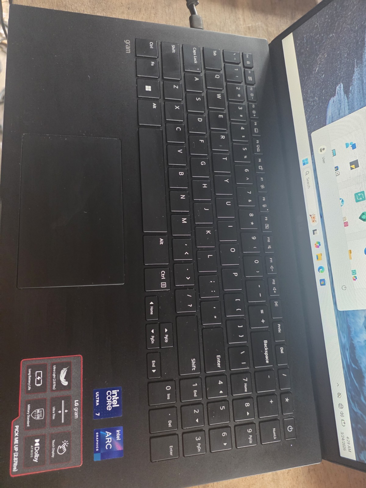 LG Gram 15Z90S 15.6″ FHD Touch Ultra 7 Processor 155H 16GB 1TB SSD Good