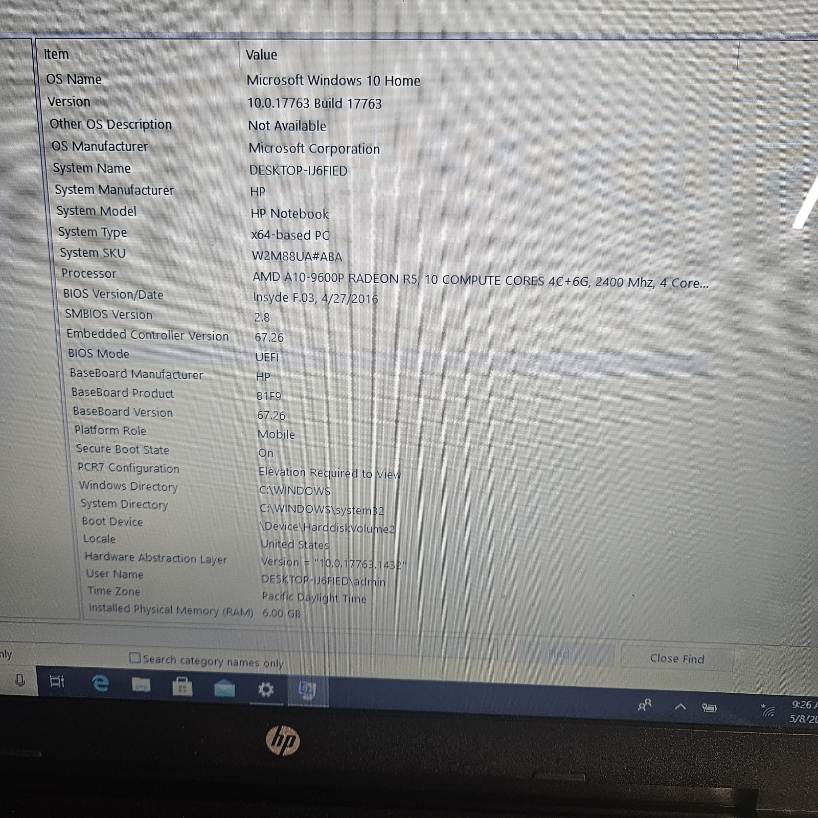 HP 15.6″ Touchscreen Laptop AMD A10 6GB RAM 1TB HDD – AS IS / NO RETURNS
