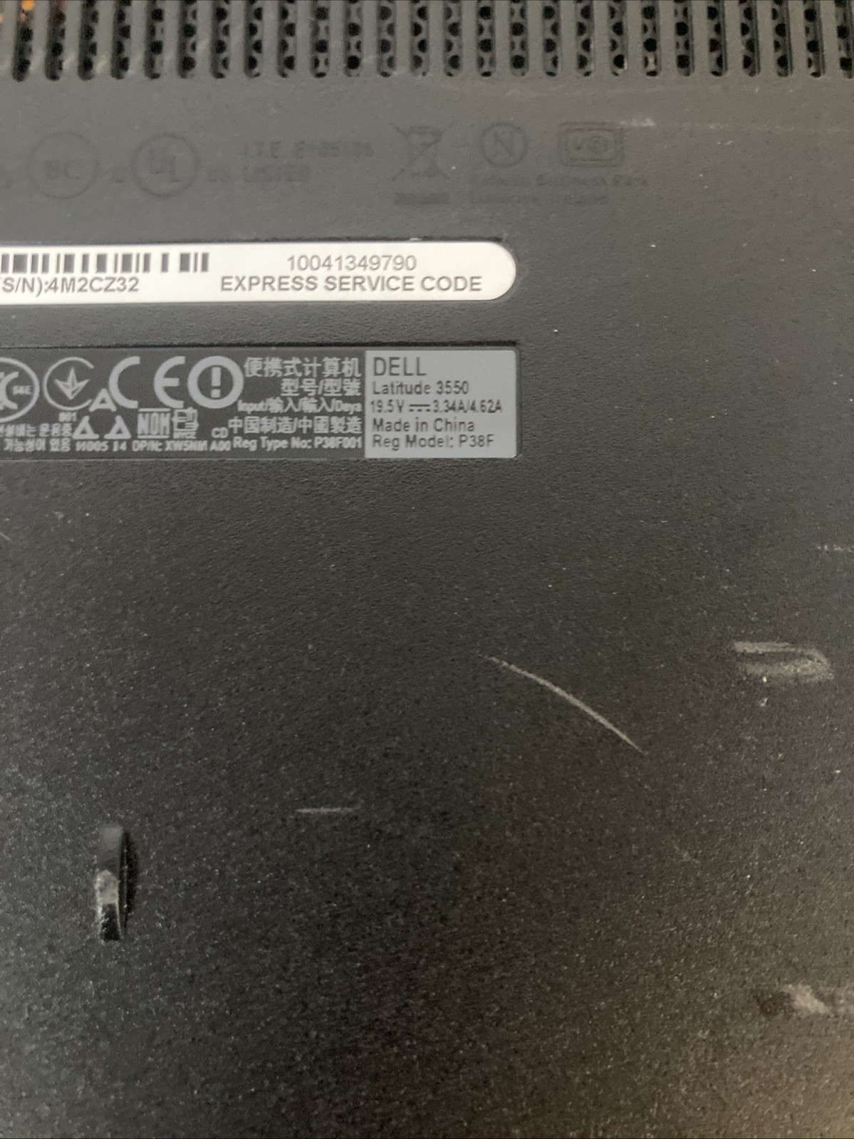 Dell Latitude 3550 Intel Core i5-5200U 2.2GHz no RAM/Battery/HDD Boot to BIOS