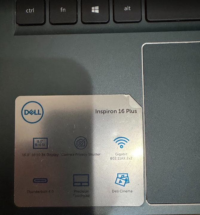 Dell Inspiron 16 7610 16″ 3K QHD i7-11800H 16GB 512GB SSD RTX 3050 Gaming Laptop