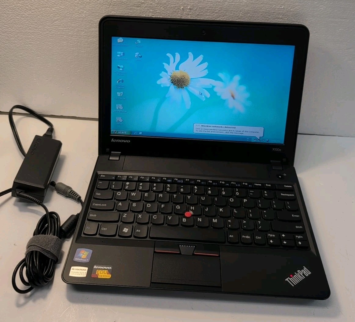 (NICE) Lenovo ThinkPad X130E 11.6″ Laptop AMD E-450/4GB RAM/128GB SSD/WinXP –