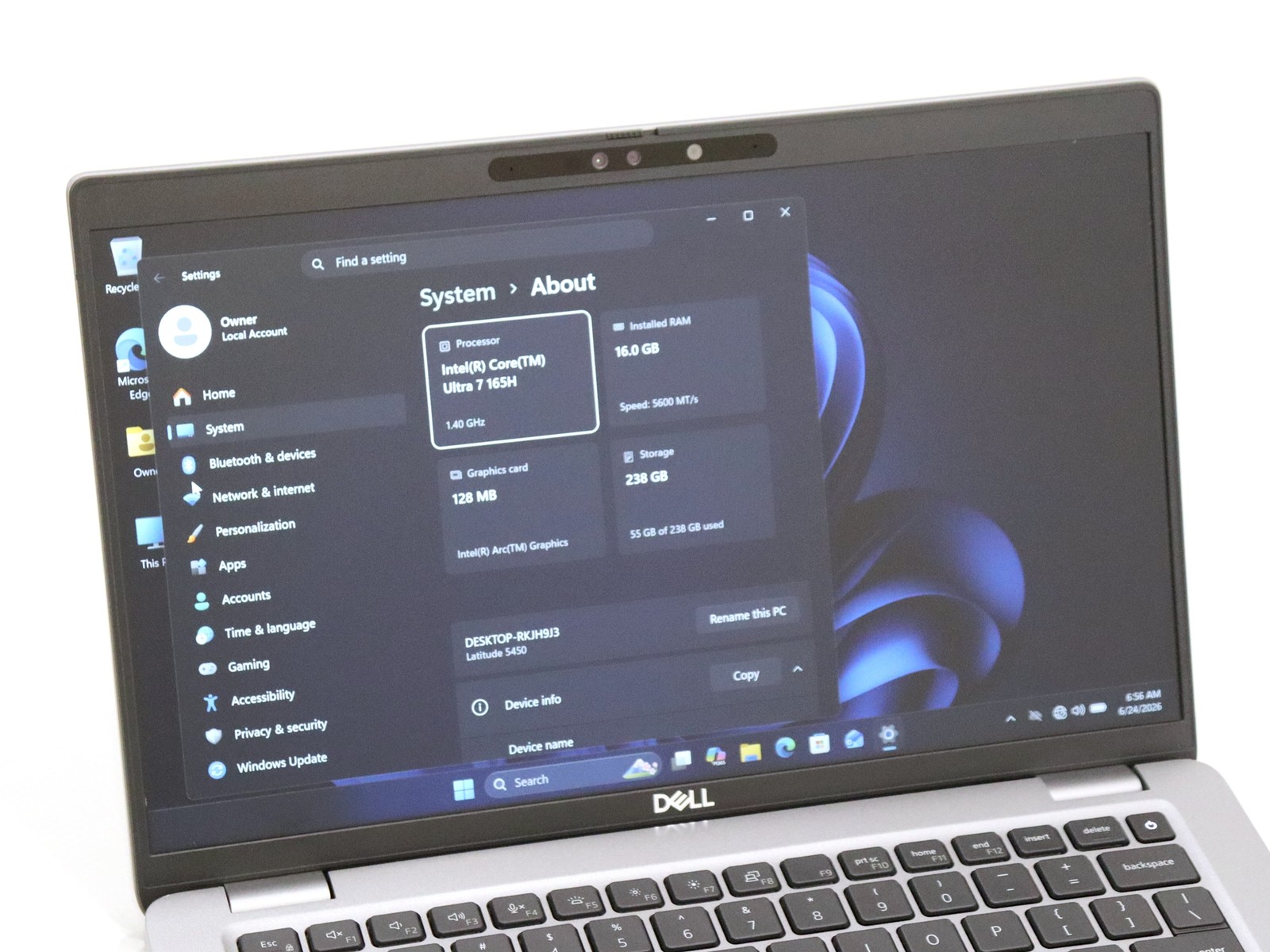 Dell Latitude 5450 14.0″ Ultra 7 165U 16GB 256GB NVMe W11P + ProSupport Plus