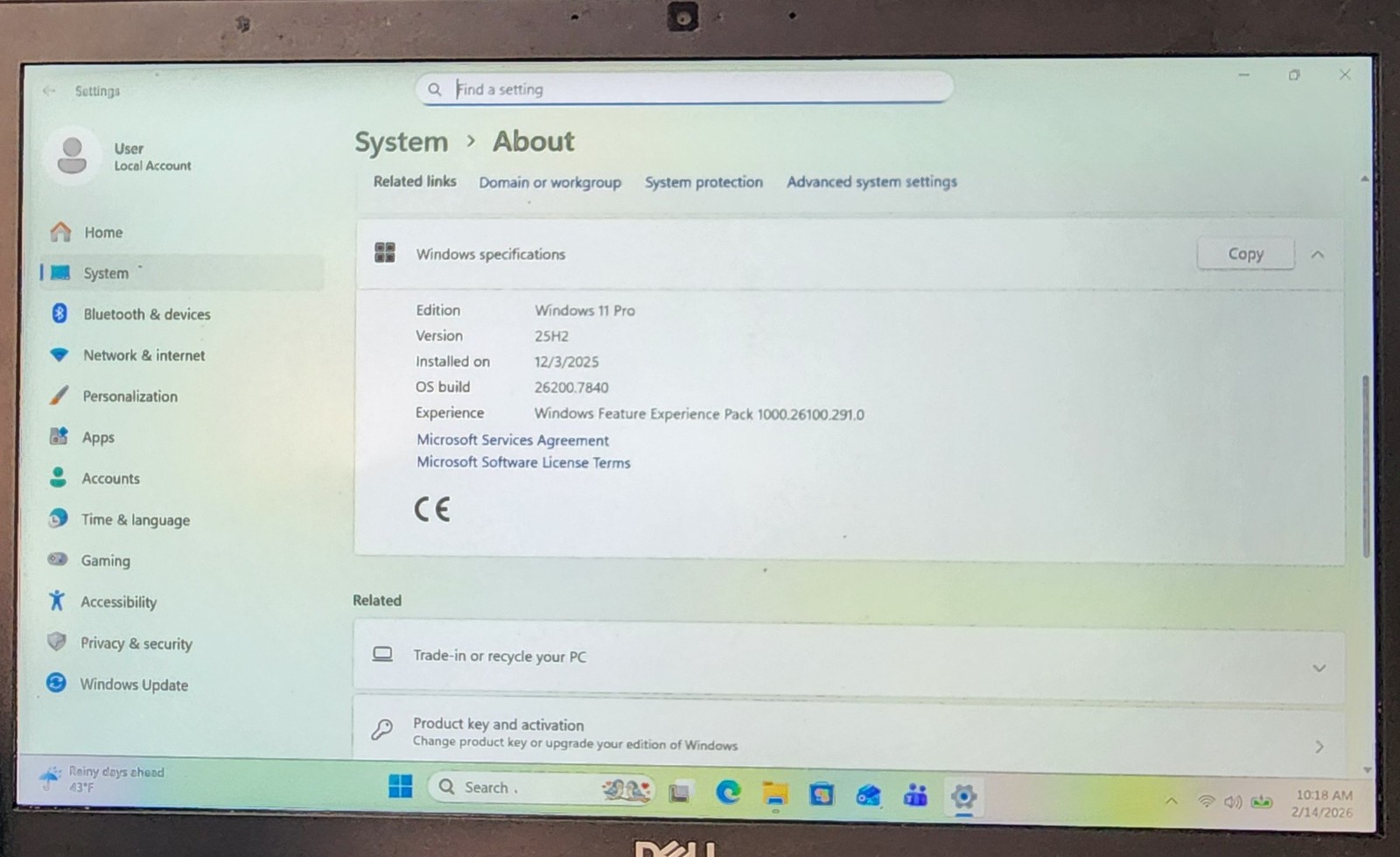 Dell Latitude 7490 14″ FHD i7-8650U CPU 8GB 120GB SSD Win11Pro
