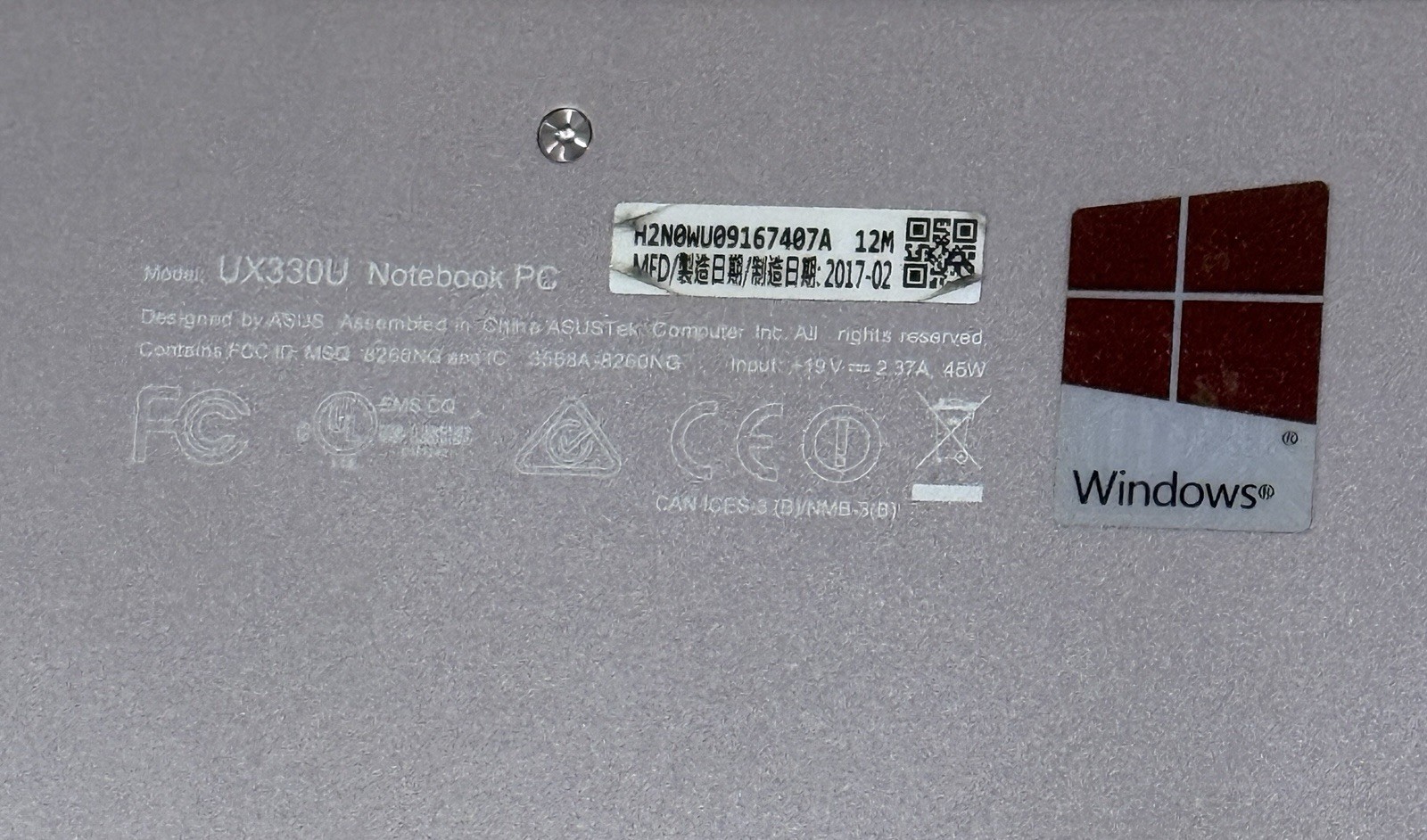 ASUS Notebook UX330U 13.3″ Laptop i5 8th Gen 256GB SSD 8GB RAM
