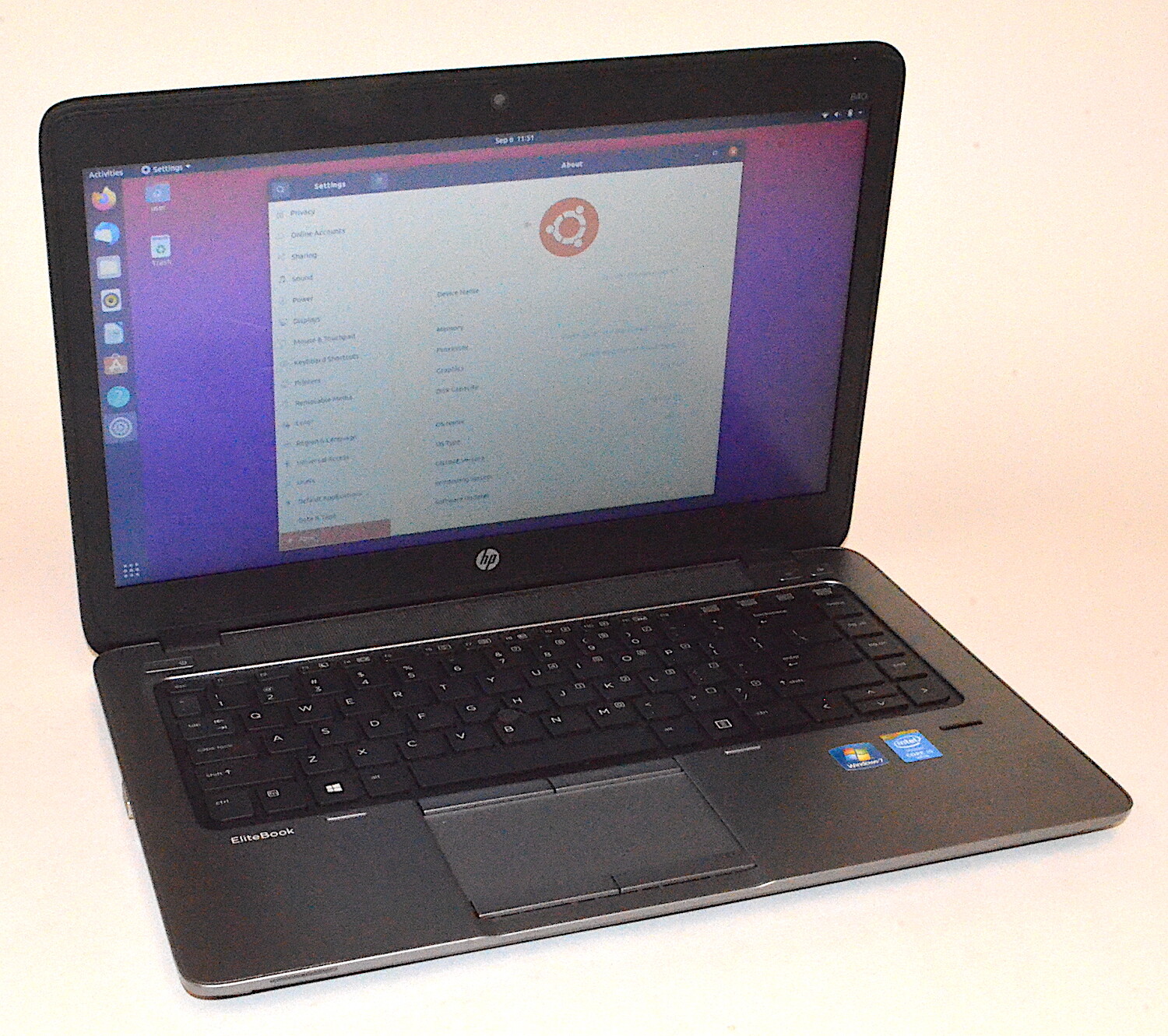 HP EliteBook 840 G1 14″ Laptop, 1.9gHz i5, 8GB RAM, 320GB HD, Ubuntu *Used*