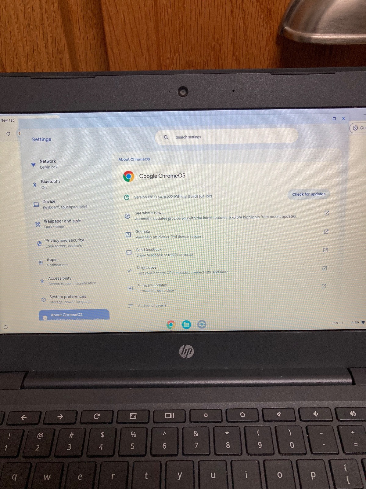 *LOT OF 5* HP Chromebook 11 G6 EE – 16GB SSD, 4GB RAM – Model 3NU57UT