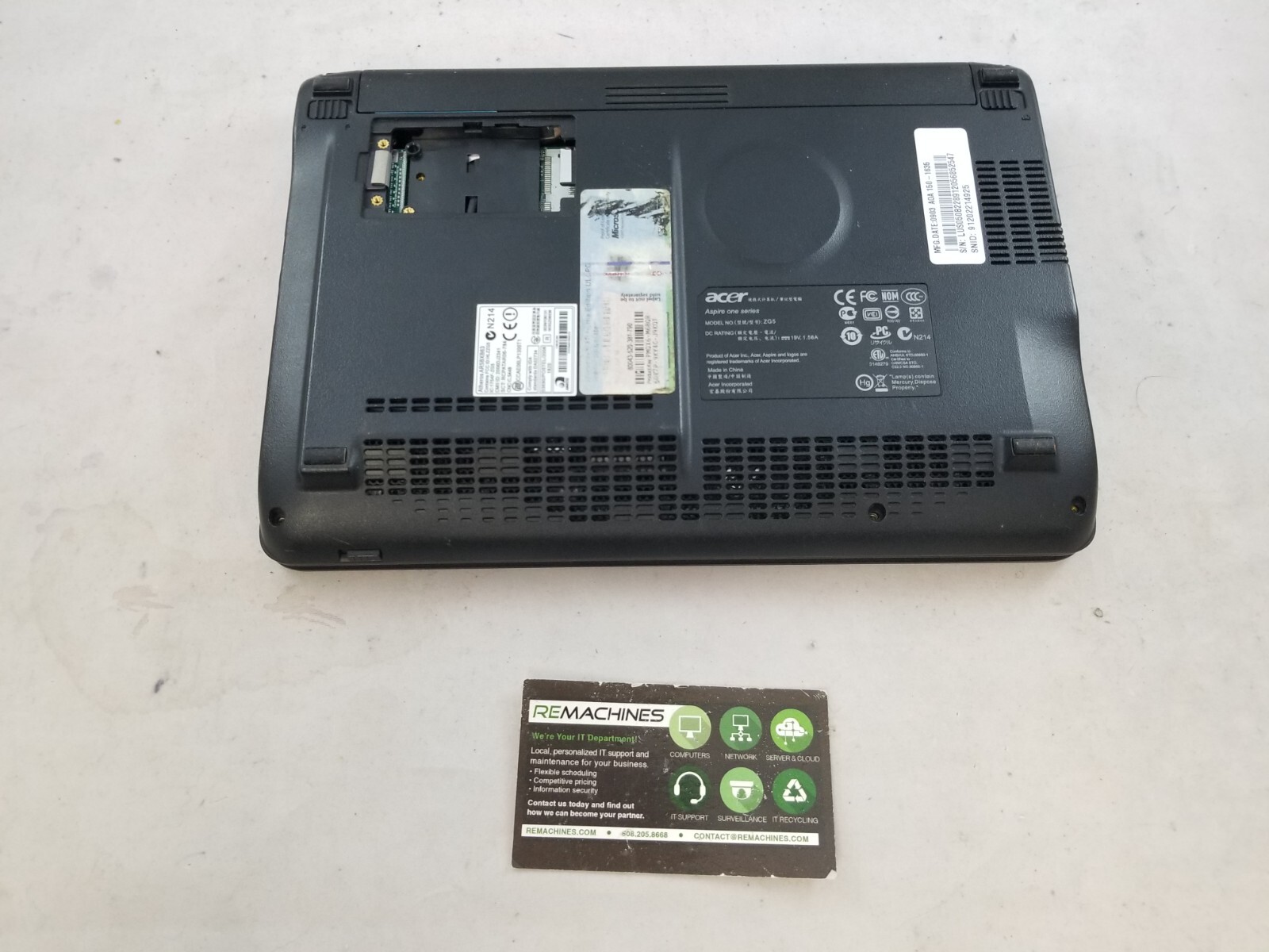 Acer Aspire One 150-1635 10.1″ Intel Atom N270 1.6GHz 1GB 160GB HDD No OS