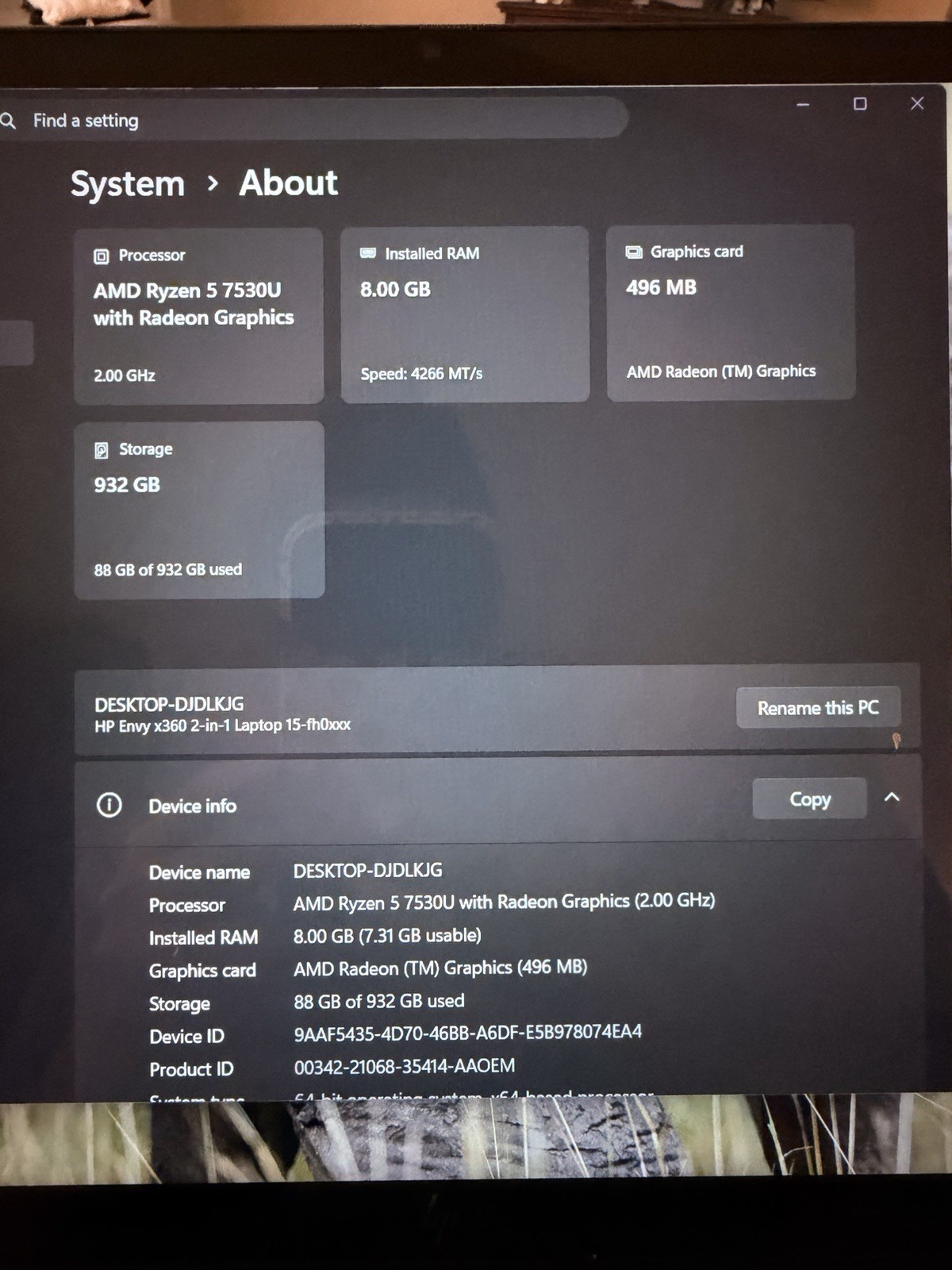 hp envy x360 2-in-1 laptop 15-fh0013dx