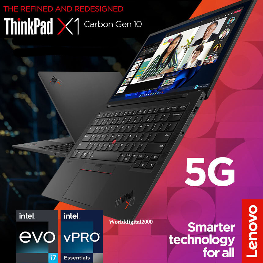 Lenovo ThinkPad X1 Carbon Gen10 14″ 1920*1200 12th-i7 16G 256GB SSD 5G 4G LTE