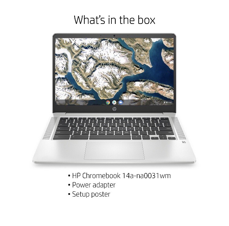 HP 14″ Intel Pentium 4GB/64GB Chromebook – Silver – 14a-na0031wm