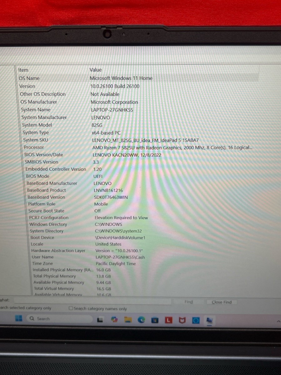 Lenovo IdeaPad 5 15ABA7 15.6″ Ryzen 7 5825U 2.0GHz 16GB RAM 512GB SS (CP1126296)